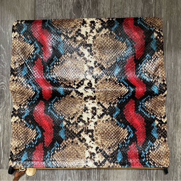 Clare V snake embossed fold-over clutch - Picture 8 of 9